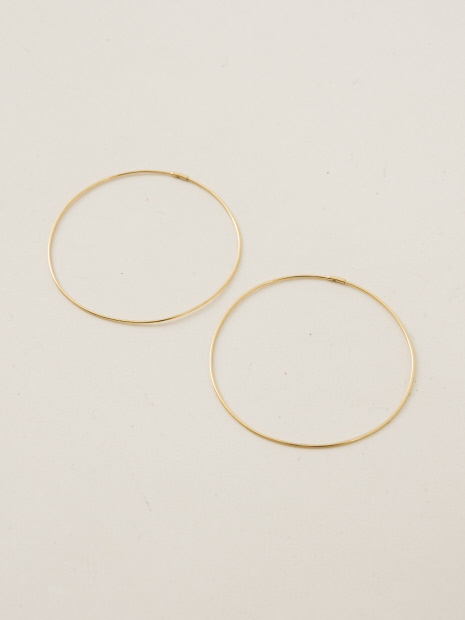 【GIGI】Solid Hoop Earrings/60㎜フープピアス