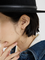 【GIGI】Solid Hoop Earrings/60㎜フープピアス