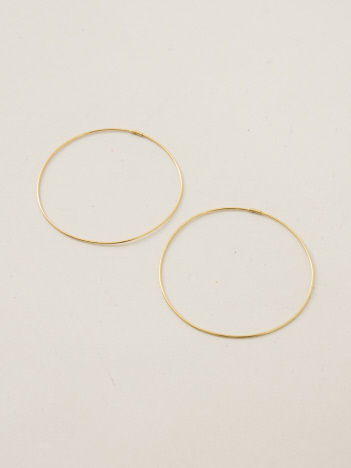 【GIGI】Solid Hoop Earrings／60㎜フープピアス