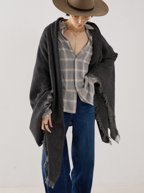 美品❗️polaura ポローラ　マフラー　ストール付き　ウールロングコート　なぷ マフラー・ストール | ABAHOUSE ONLINE STORE