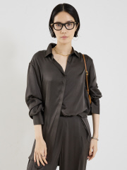 【COCUCA】ウォッシャブルシルクシャツ