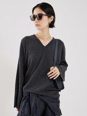 大人の上品なスウェット】ラメスウェットプルオーバー｜qualite / カリテ