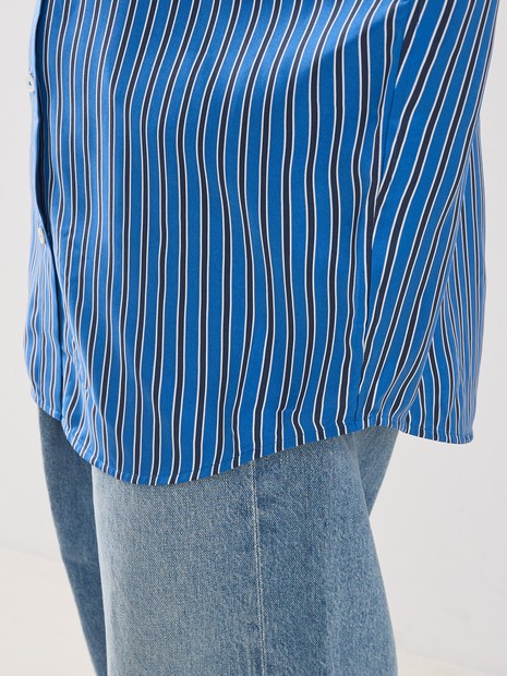 TOTEME】OVERSIZED STRIPED SHIRT／オーバーサイズストライプシャツ