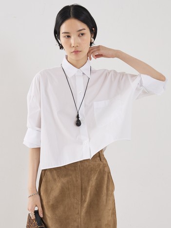 【TWP】Next Ex／クロップ丈シャツ