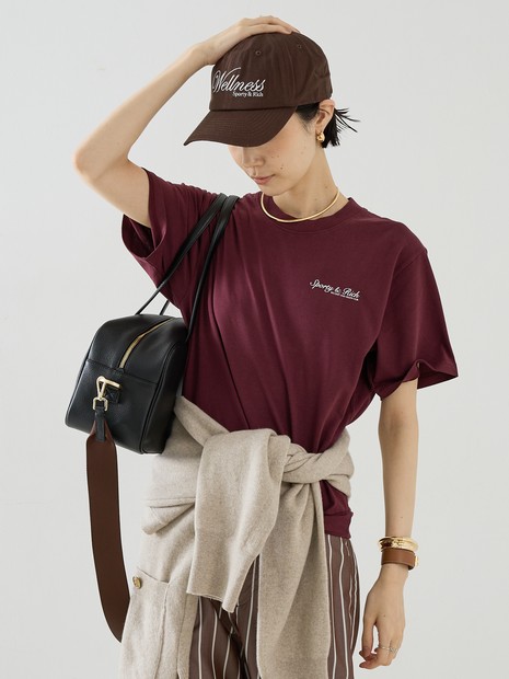 【Sporty&Rich】Syracuse T-Shirt／ロゴTシャツ