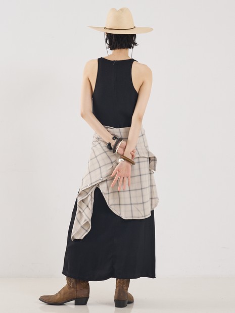 【TOTEME】SCOOP NECK SABLE DRESS／スクープネックサブレドレス