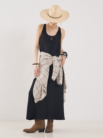 【TOTEME】SCOOP NECK SABLE DRESS／スクープネックサブレドレス
