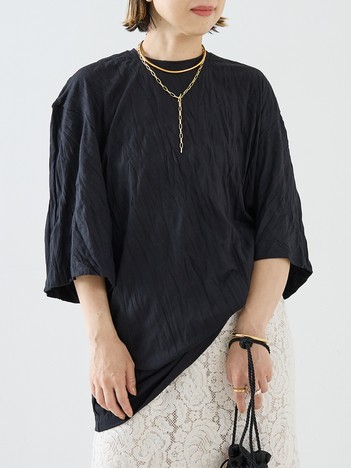 【TOTEME】Relaxed tee dress／チュニック丈Tシャツワンピース