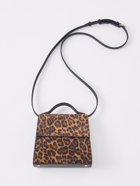 【HUNTING SEASON】SMALL TOP HANDLE／レオパードスエードバッグ