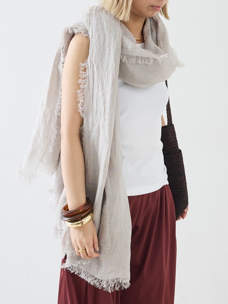 ASAUCE MELER UNITED ARROWS ガーゼリネンストール ASAUCE MELER】リネンガーゼストール 210×110｜THE STORE by C' / ザ