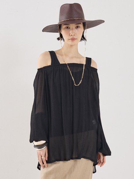 【COCUCA】オフショルブラウス