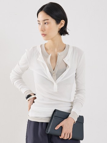 【COCUCA】ヘンリーリブプルオーバー【予約】