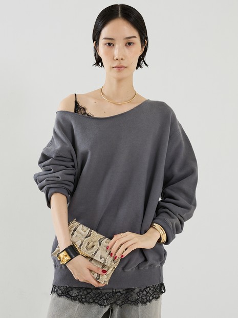 【DENIM DELIGHT DAYS】【別注】オフショルダースエット