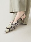 【PELLICO】VIOLA バックスリング パンプス PITONE