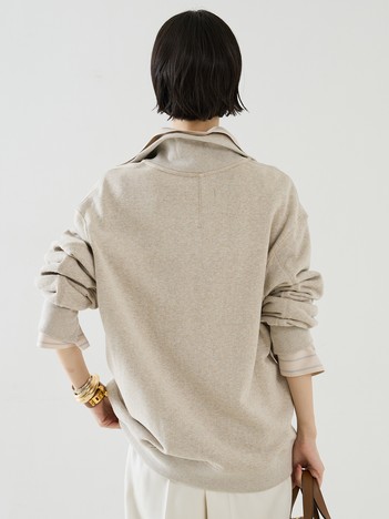 【COCUCA】ハーフZIPスエット