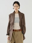 【COCUCA】グレンチェックジャケットコート