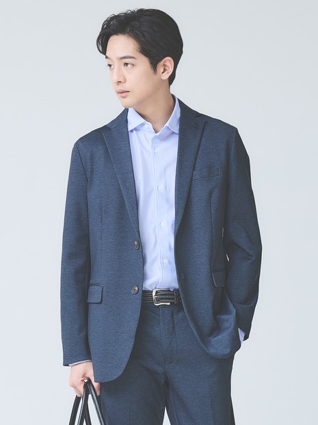 ON/OFF兼用】トリコット ストライプ 長袖シャツ｜ABAHOUSE GRAY