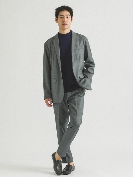 ◾︎極美品◾︎ アバハウス スーツ セットアップ ツイード調 グレー 46 ABAHOUSE GRAY セットアップ 「上下2点セット/セットアップ対応