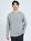 【SMART CLOSET】抗菌防臭 ポンチクルーネック 長袖Tシャツ