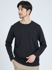 【SMART CLOSET】抗菌防臭 ポンチクルーネック 長袖Tシャツ