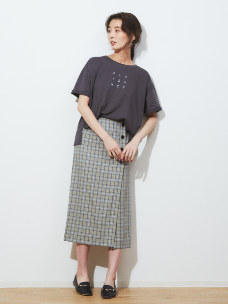 ecru ビッグサイズロゴTシャツ