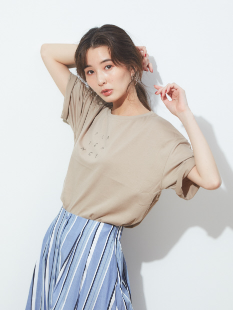 ecru ビッグサイズロゴTシャツ