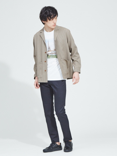 【店舗展開限定】ナチュラルストレッチ チェックシャケット【予約】