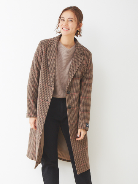 ecru【Le Tinte】チェックチェスターコート