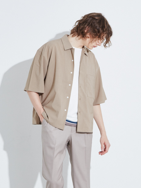 【MYSELF ABAHOUSE】6分袖ビックシャツ