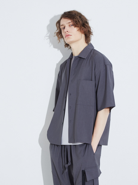 【MYSELF ABAHOUSE】6分袖ビックシャツ