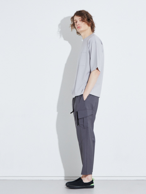 【MYSELF ABAHOUSE】スラブポンチ ビッグシルエット 6分袖Tシャツ