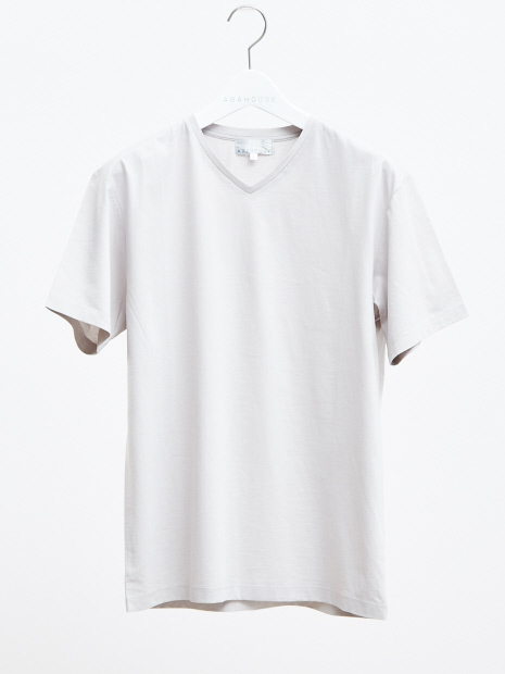 【展開店舗限定】シルケット天竺 Vネック半袖Tシャツ