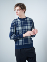 ABAHOUSE GRAY - 【展開店舗限定】チェックプリント裏毛 プルオーバー【予約】
