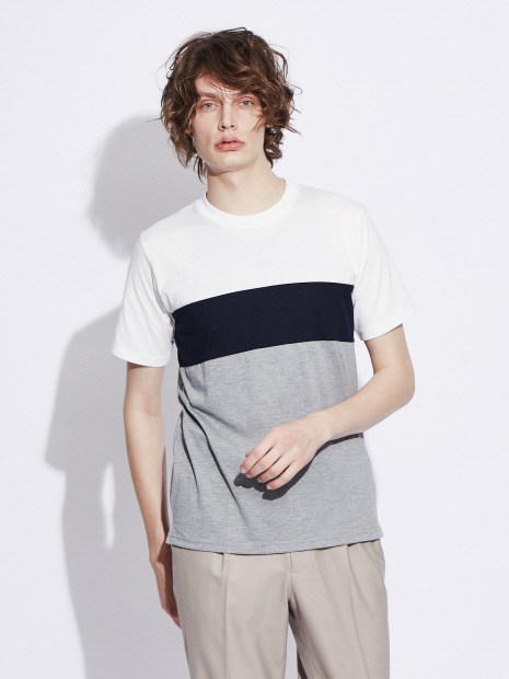 【展開店舗限定】パネル配色切り替え 半袖Tシャツ