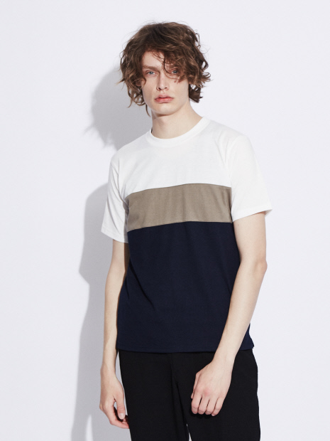 【展開店舗限定】パネル配色切り替え 半袖Tシャツ