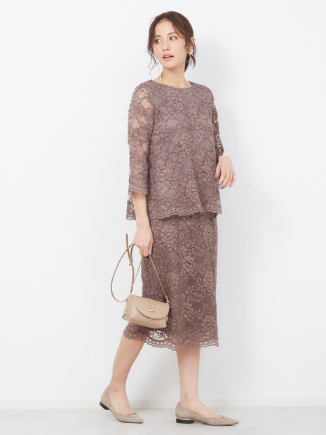 【定番】【セットアップ対応】ecru レーススカート