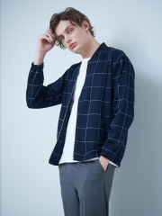 ABAHOUSE GRAY - 【展開店舗限定】カットチェックブルゾン【予約】