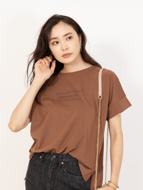 【追加】【WEB限定カラーあり】ecru ワイドロゴ&刺繍Tシャツ