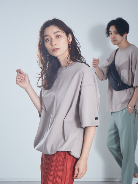 【別注】RUSSELL ATHLETIC×abahouse mavie ドローコードTシャツ