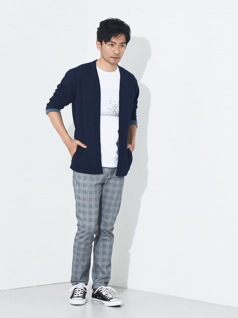 【展開店舗限定】ストレッチ イージー チェック 5ポケット パンツ