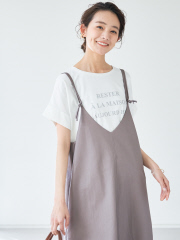 【追加新色】ecru ワイドロゴTシャツ