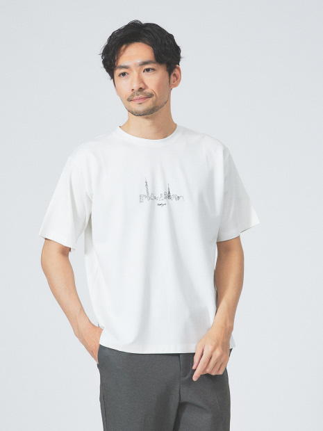 【CITY】刺繍 ポンチ 半袖 Tシャツ