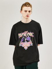 AH ABAHOUSE】オーバーサイズ バンドTシャツ｜ABAHOUSE GRAY