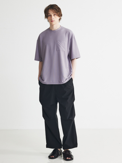 ストライプ ジャガード 半袖 Tシャツ