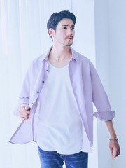 リネンタッチ】7分袖シャツ｜OUTLET (MEN