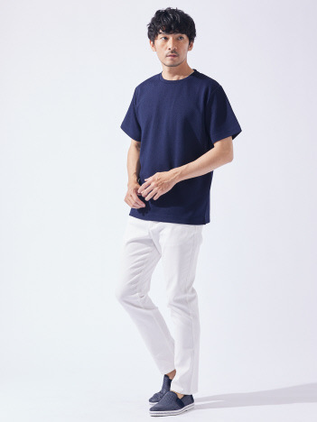 ジオメトリック柄 クルーネック 半袖 Tシャツ