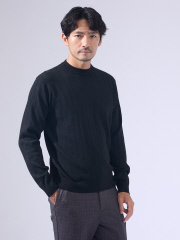 ABAHOUSE GRAY - 【自宅洗濯可 / カシミヤタッチ】プルオーバー クルーネック ニット【予約】