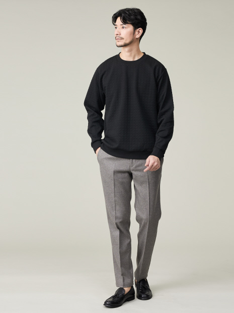 カシミヤブレンド】ウール ツイルスラックス / セットアップ対応