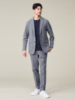 【上下2点SET/WEB限定】ヘリンボーン ジャガード ニットセットアップ / スーツ