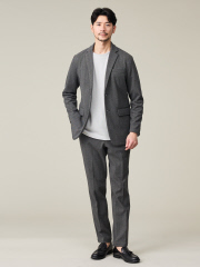 45R★ラムウールのニットジャケット★2 LEON別注/セットアップ対応】ラムウールミラノリブ縮絨 ニット